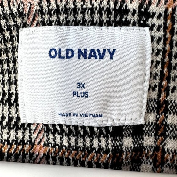 Old Navy Womens Boyfriend Fit Houndstooth Unstructured Blazer Size 3X - Picture 6 of 11